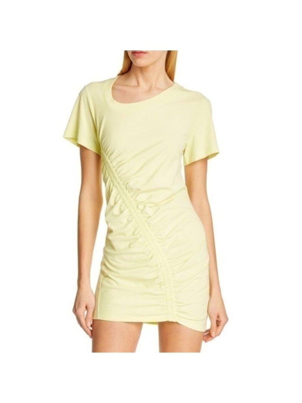 T by Alexander Wang Wash & Go High Twist Jersey Dress in Zest Size Med